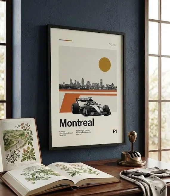 Classic Motorsport Framed Print — Cobalt