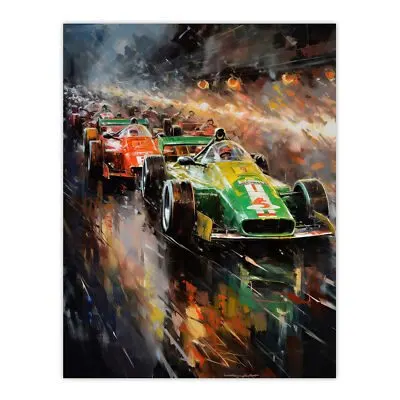 Classic Motorsport Framed Print — Amber · Full Lock Studio
