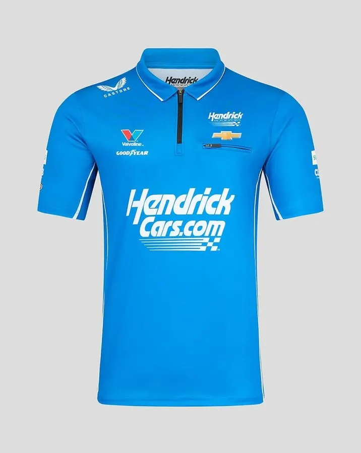Azure Team-Style Racing Polo