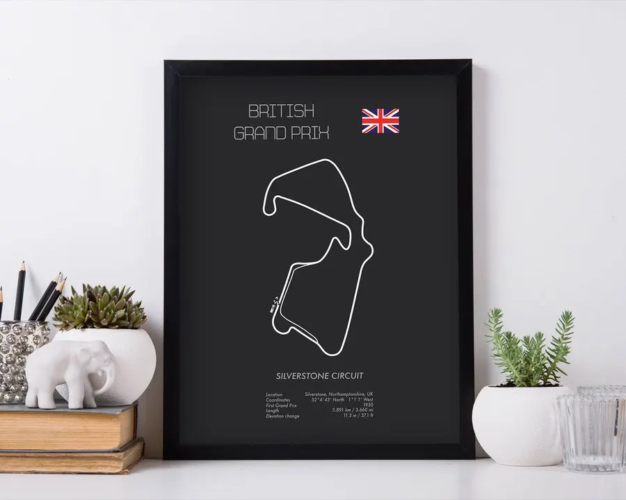 Classic Race Motorsport Framed Print — Cobalt