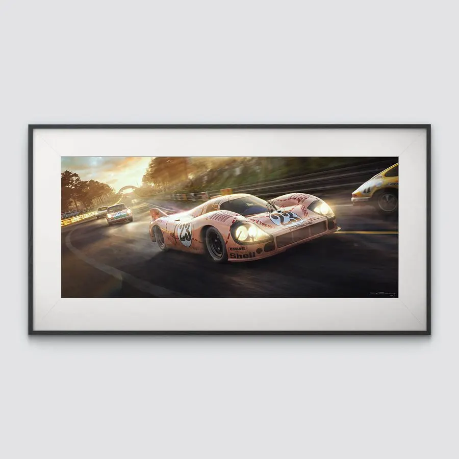 Endurance Motorsport Framed Print — Crimson