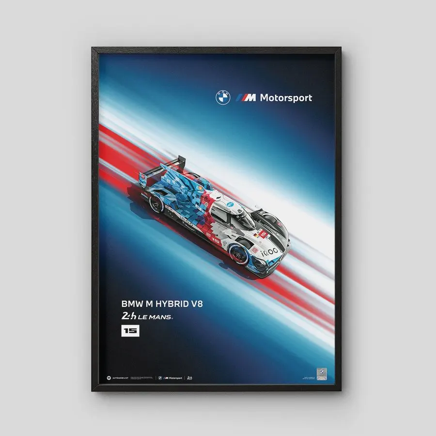Touring Motorsport Framed Print — Royal Blue