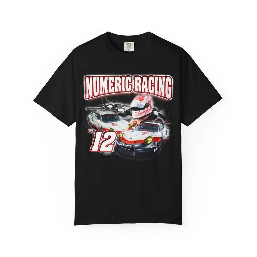 Grid Numbers Vintage-style Wash Tee