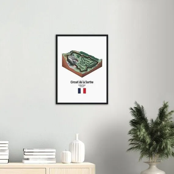 Rally Motorsport Framed Print — Sunset Orange