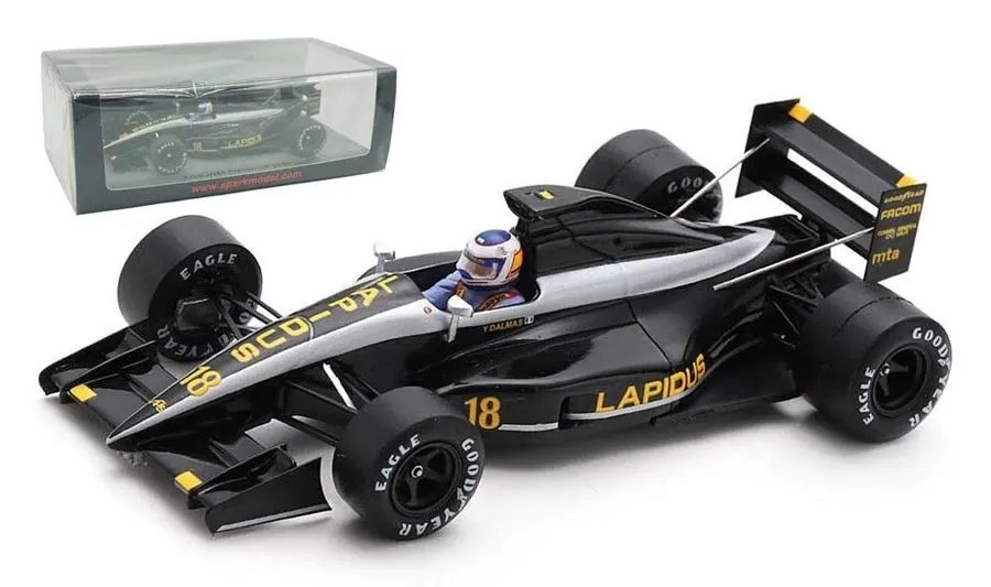 Matte Black Classic Race Car 1:43 Die-Cast
