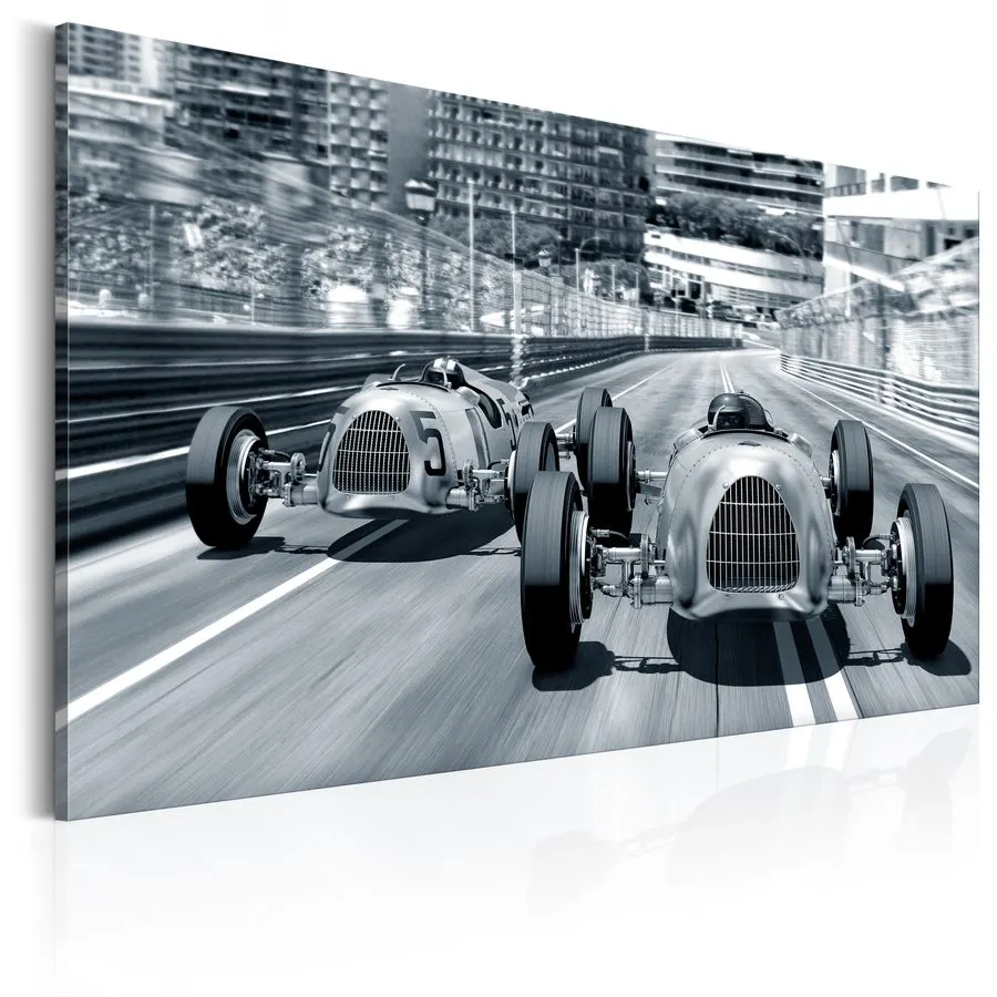 Heritage Motorsport Framed Print — Titanium