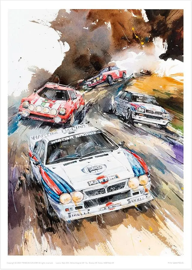 Rally Motorsport Framed Print — Championship White