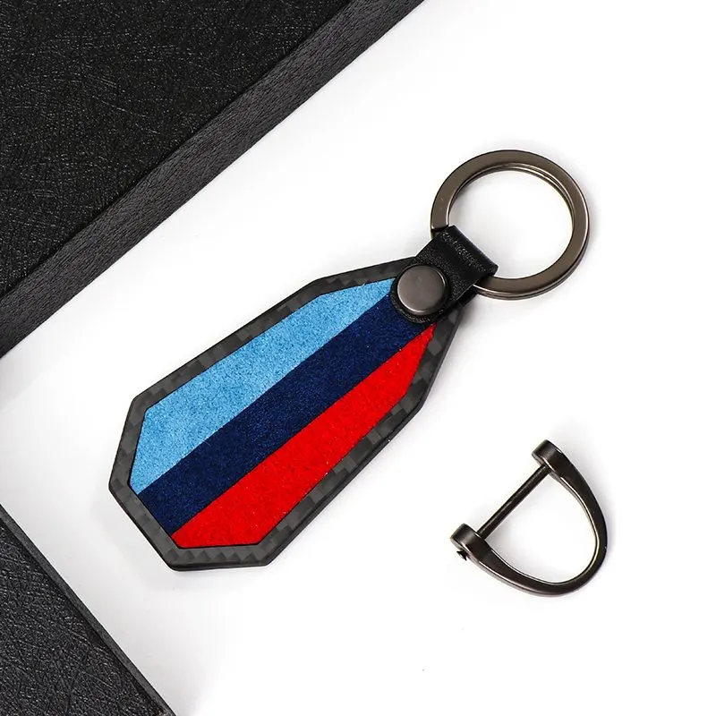 Royal Blue Carbon-Look Racing Keyring