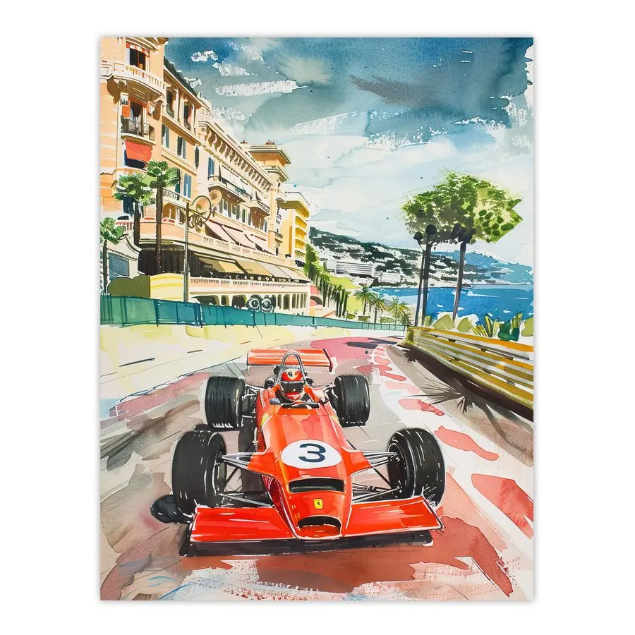 Circuit Motorsport Framed Print — Sapphire
