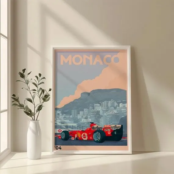 Heritage Motorsport Framed Print — Silver