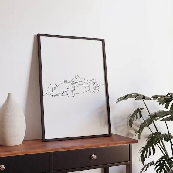 Touring Motorsport Framed Print — Amber · Full Lock Studio