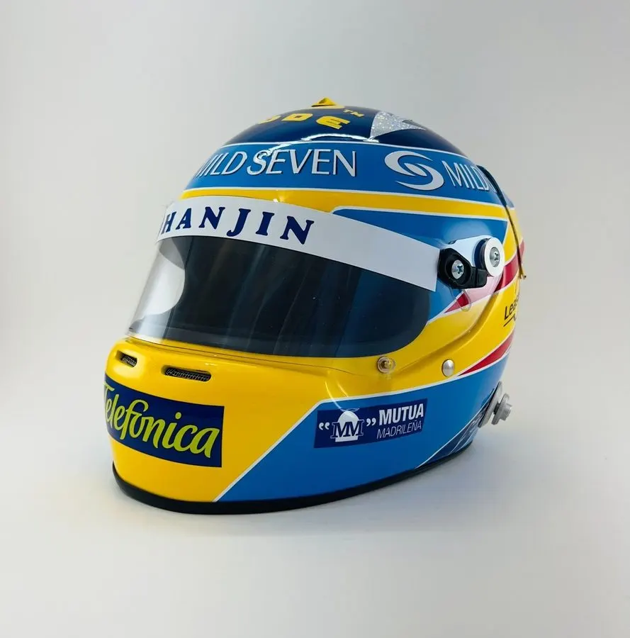 Classic Collector Helmet — Blue and Fluoro Yellow Livery