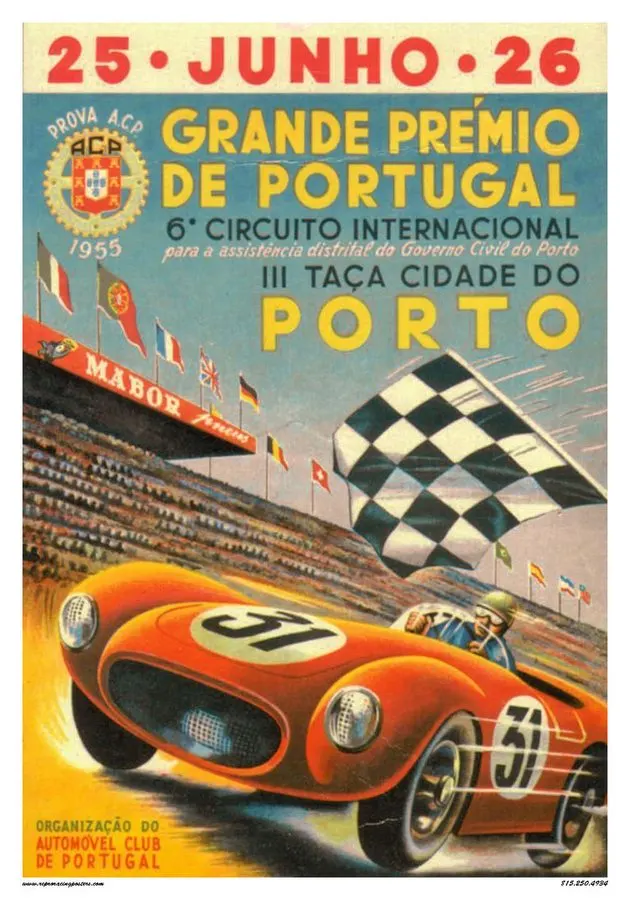 Retro Motorsport Framed Print — Crimson