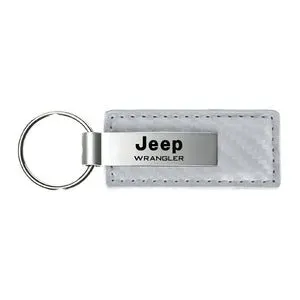 Championship White Carbon-Look Racing Keyring