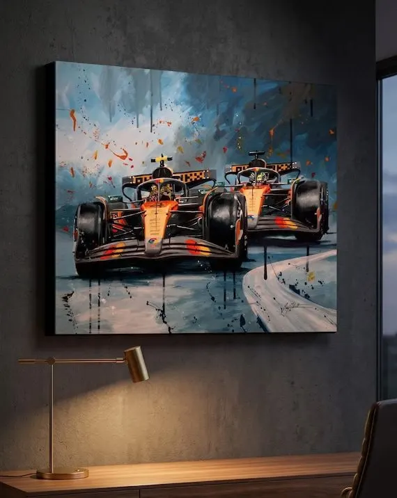 Classic Motorsport Framed Print — Amber · Slipstream Threads