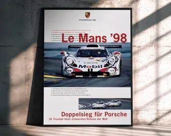 Classic Race Motorsport Framed Print — Amber · Full Lock Studio