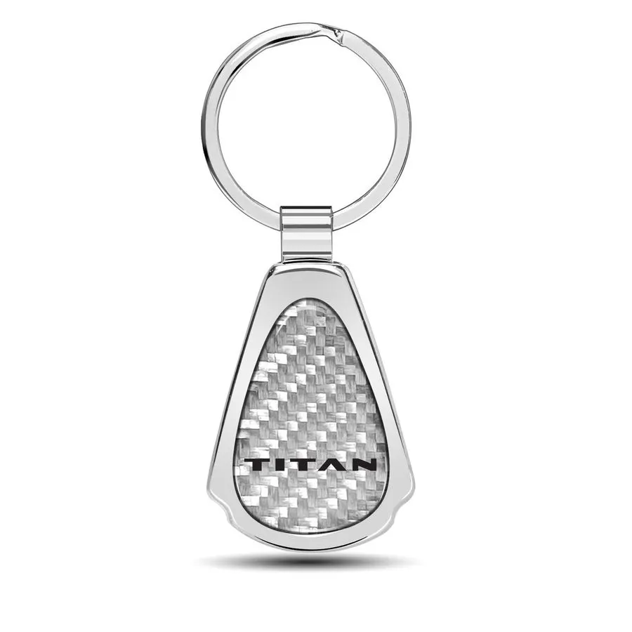 Titanium Carbon-Look Racing Keyring