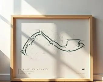 Vintage-style Motorsport Framed Print — Gold Edition