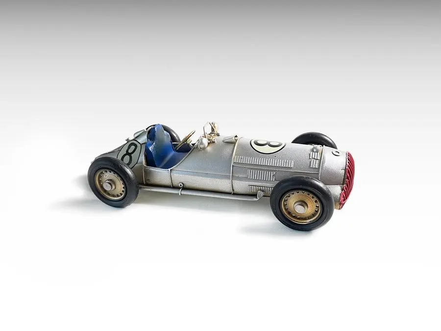 Modern Open-Wheel 1:43 Collectible — Silver