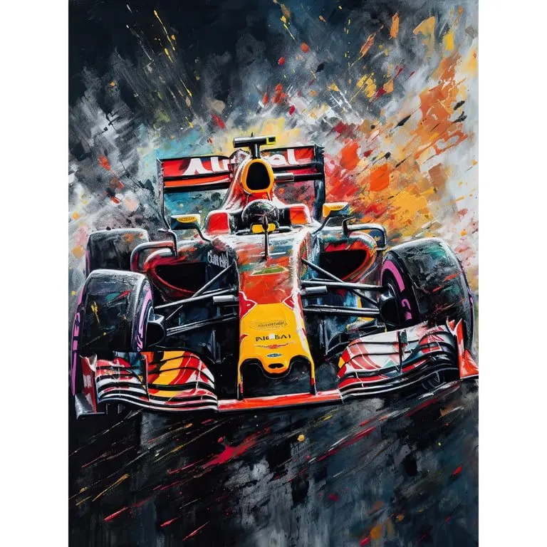 Modern Motorsport Framed Print — Onyx
