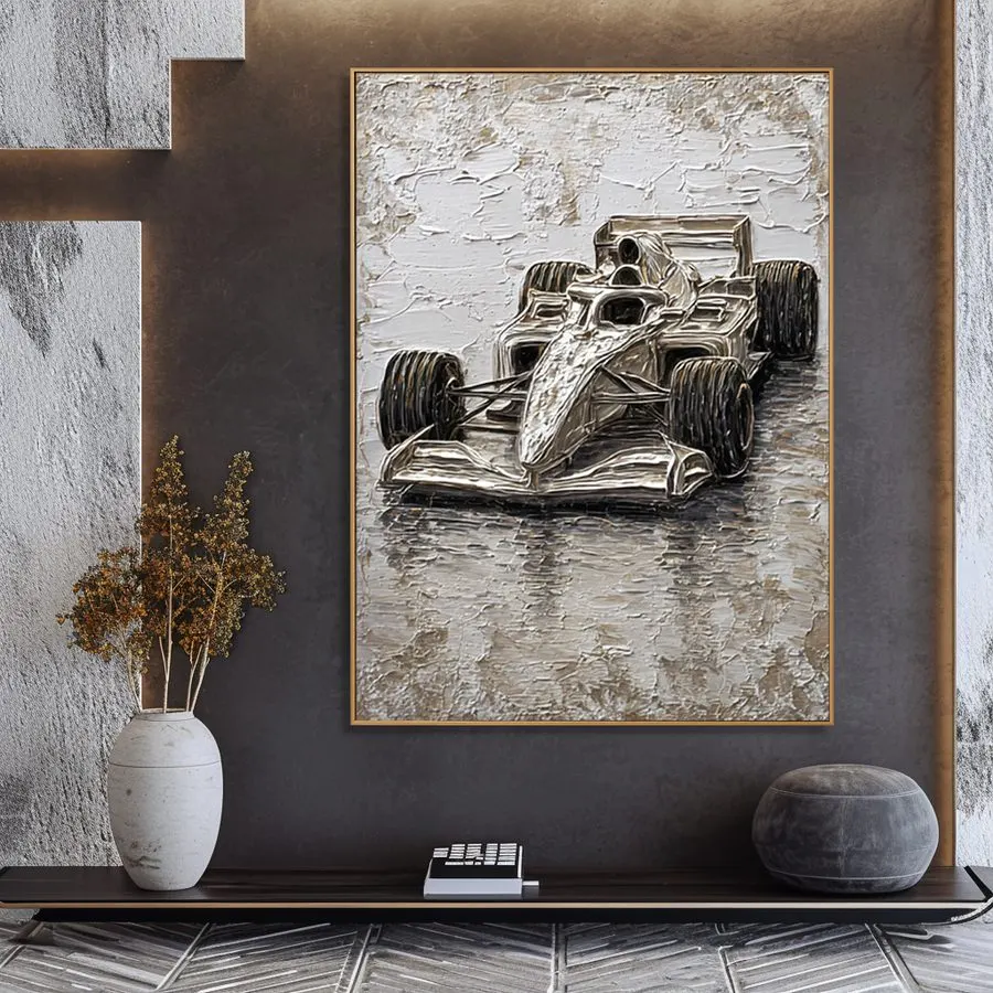 Circuit Motorsport Framed Print — Silver