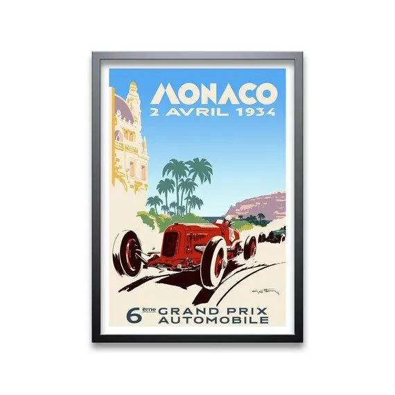 Classic Race Motorsport Framed Print — Crimson