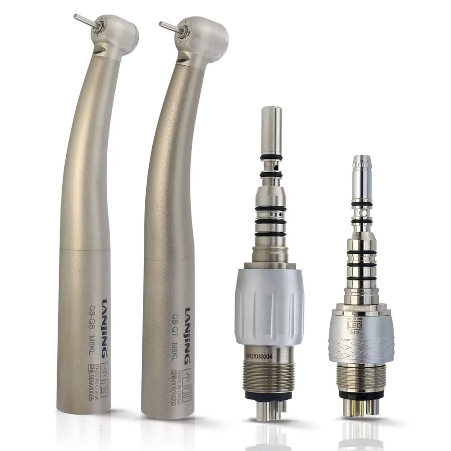 Titanium Standard Head Fiber Optic High-Speed Handpiece, 6-Hole