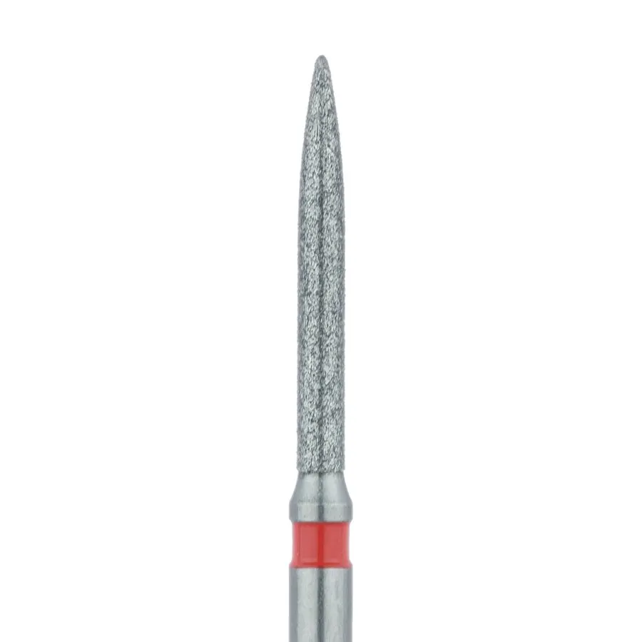 FG Long-Shank Flame Diamond Bur 863L-012 Fine Grit