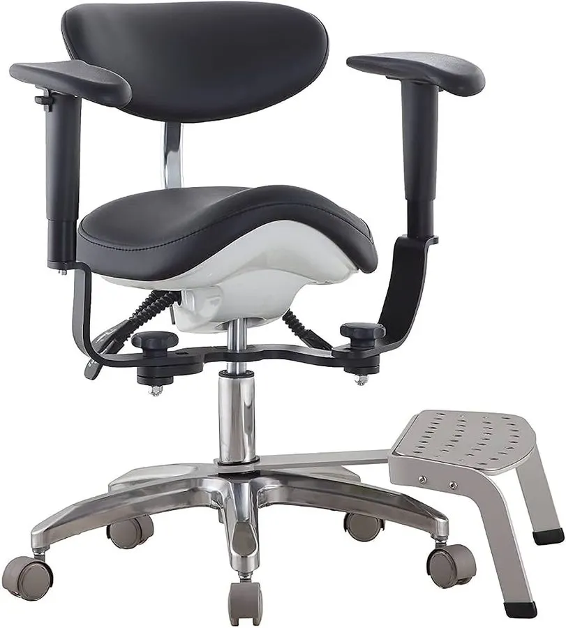 Ergonomic Saddle Microscope Stool
