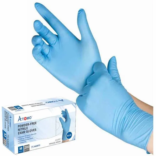Blue Nitrile Examination Gloves (Box of 100)