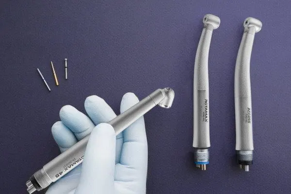 Ceramic Bearing E-Generator LED High-Speed Handpiece, Quad Spray, 2/4-Hole