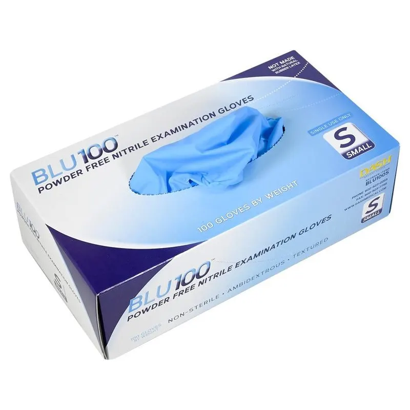 Blue Nitrile Examination Gloves (Box of 100)