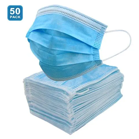 Medical Earloop Face Masks (50-Pack)