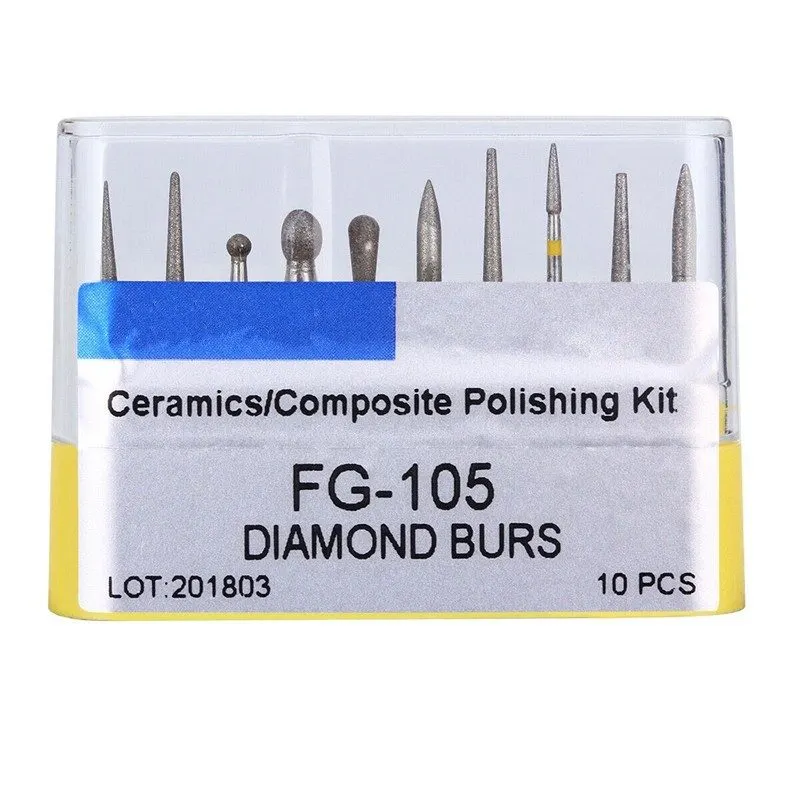 FG Diamond Bur Composite Finishing Kit (6-Piece Fine/Extra-Fine)