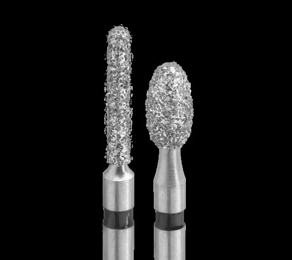 FG Long-Shank Flame Diamond Bur 863L-012 Fine Grit