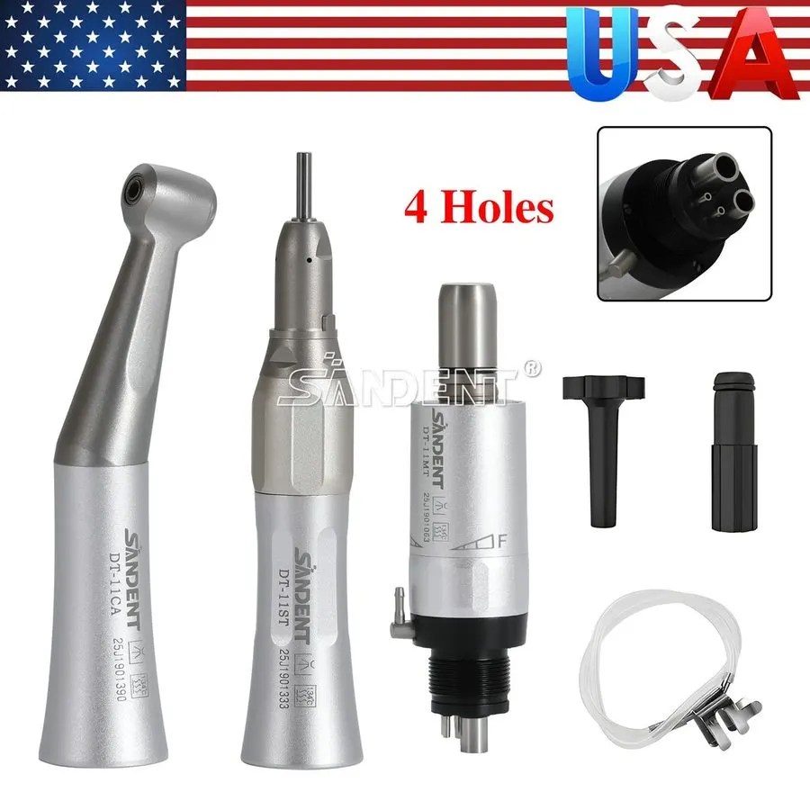 Titanium-Body 1:1 Fiber-Optic Contra-Angle, E-Type Connection