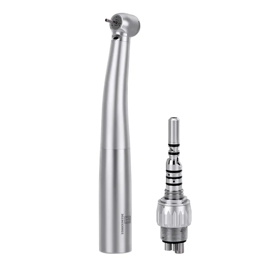 LED Fiber Optic Standard Head High-Speed Handpiece, Triple Spray, Push Button, 4/6-Hole