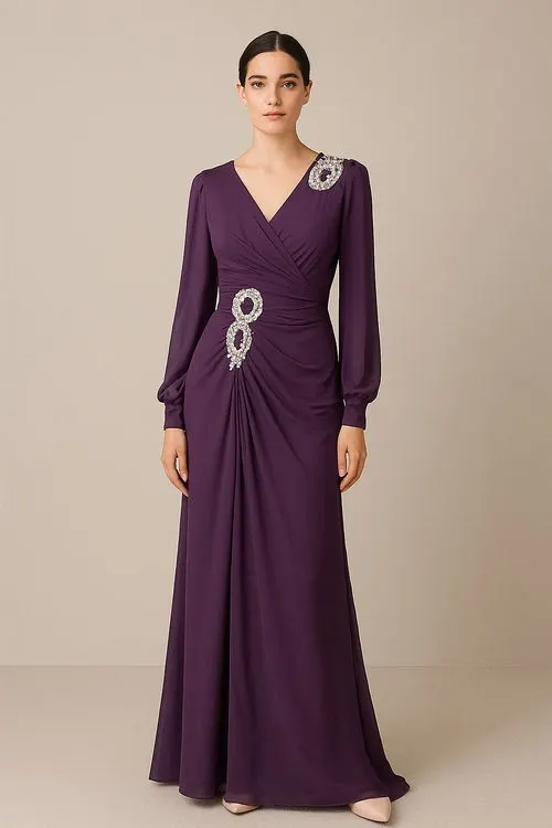 Amethyste Draped Gown