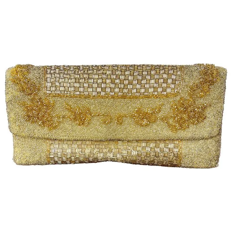 Gilded Beaded Evening Clutch
