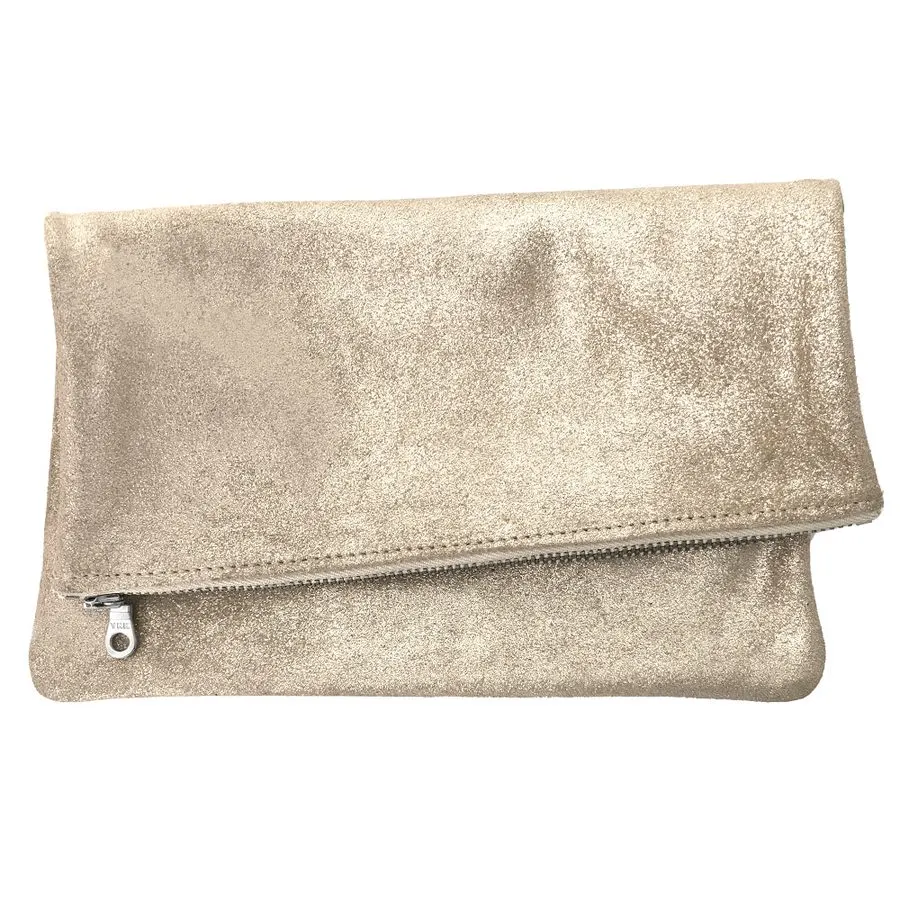 Champagne Foldover Clutch