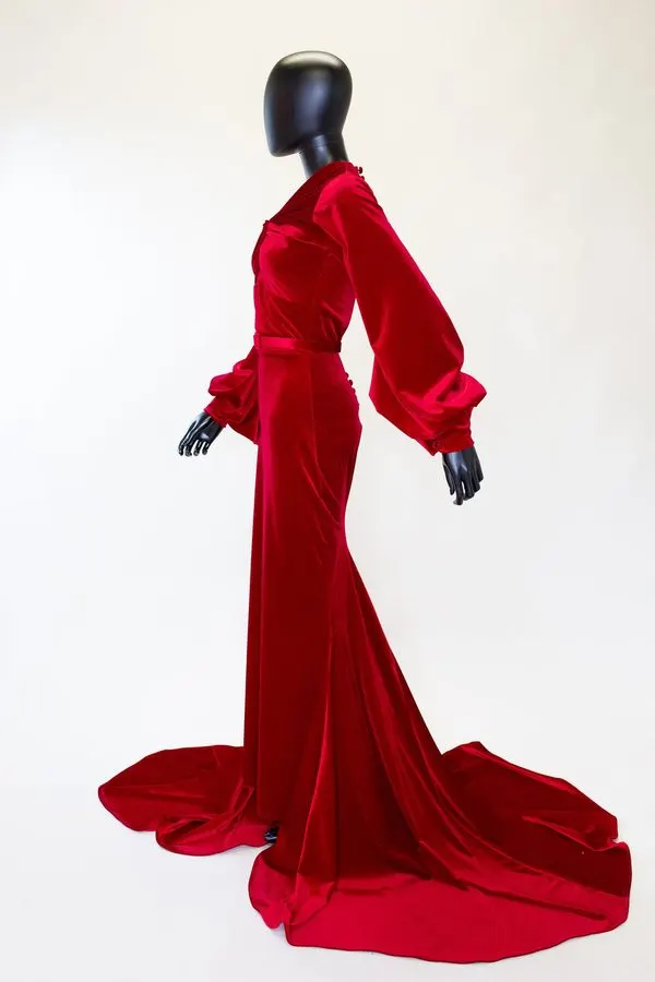 Grenat Red Velvet Gown