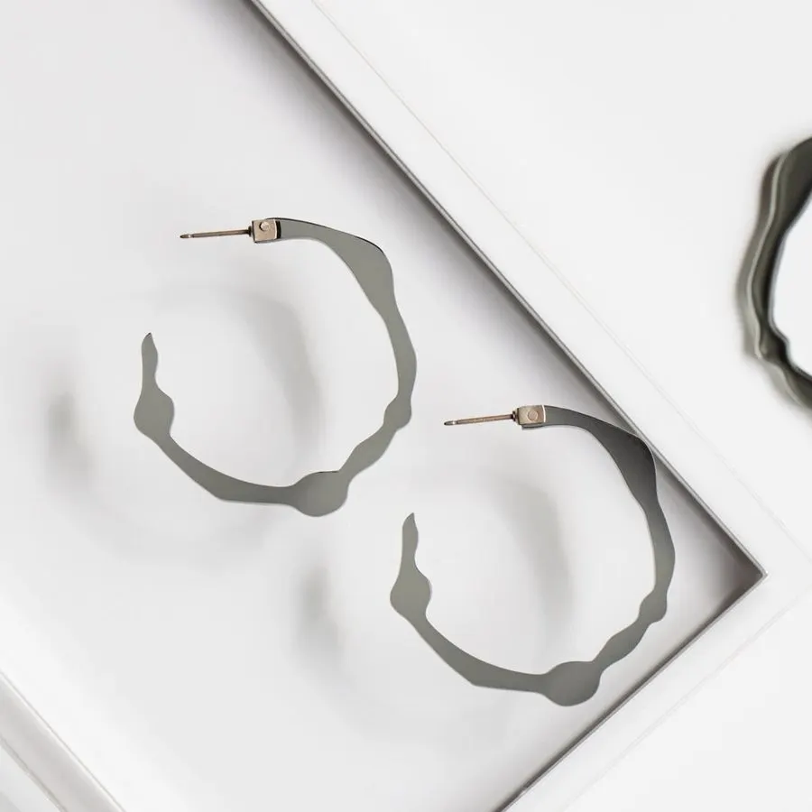 Twilight Silver Hoops