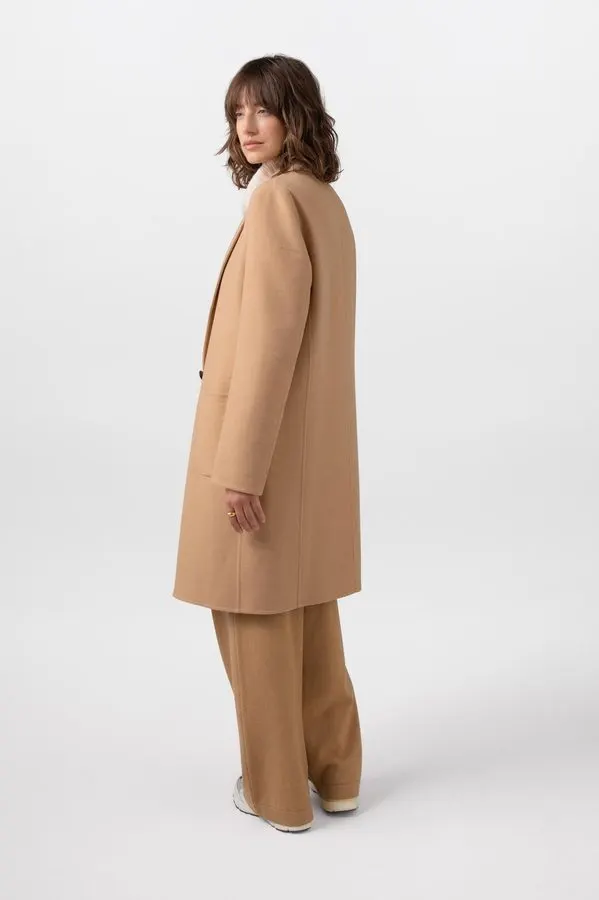 Cashmere-Blend Camel Coat