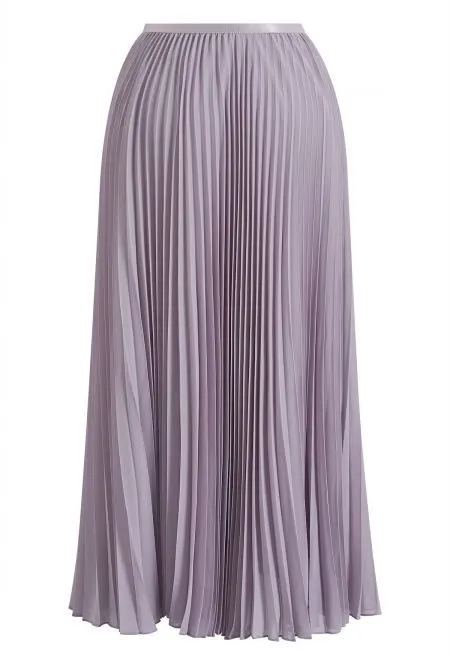 Accordion Pleated Midi Skirt