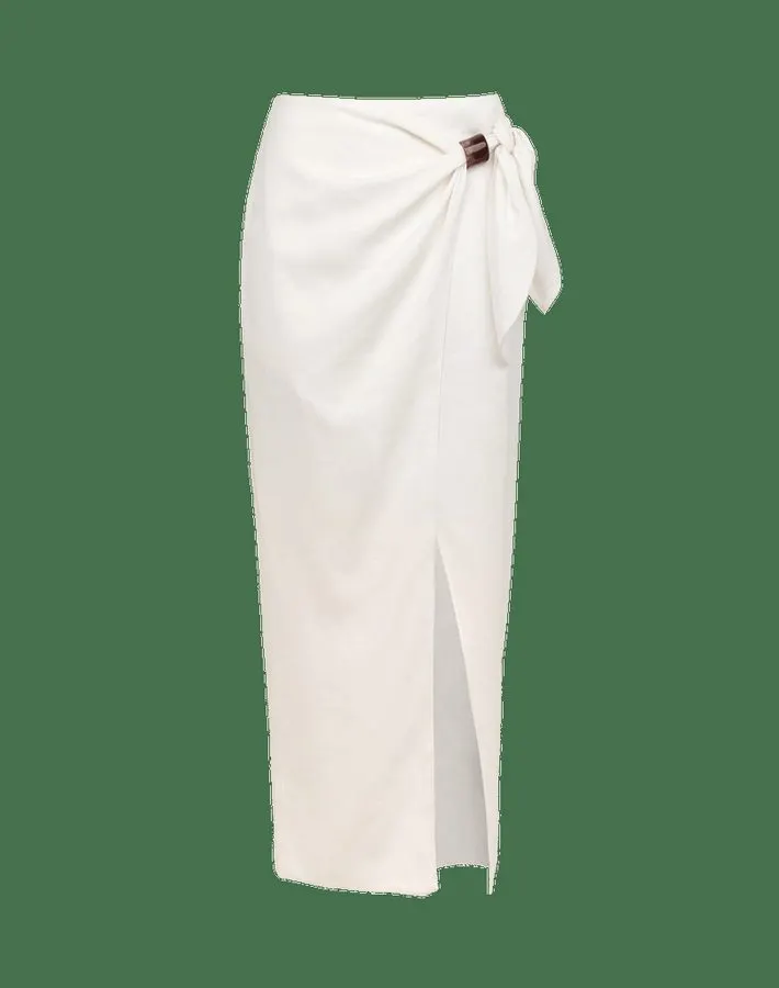 Editorial Wrap Midi Skirt