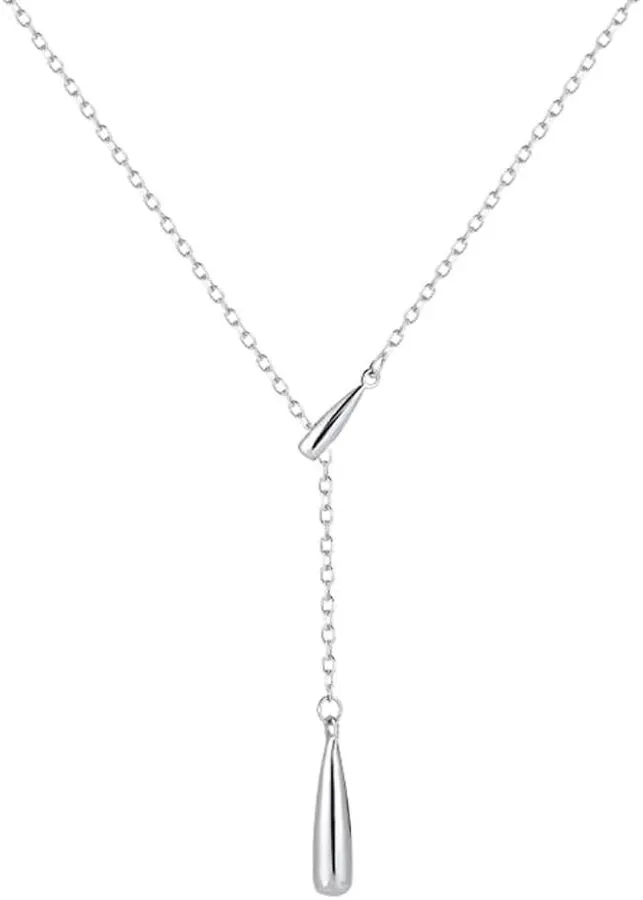 Noir Lariat Y-Drop Necklace