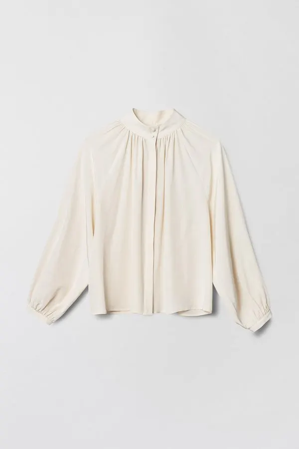 Silk Blouse with Covered Buttons