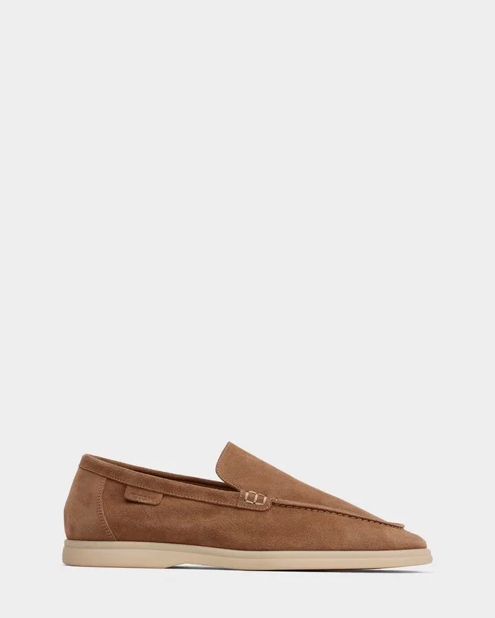 Almond Suede Loafers
