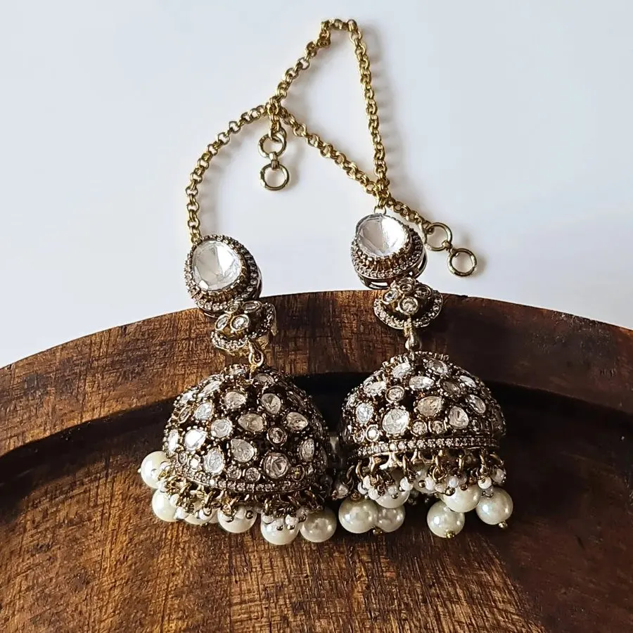 Heritage Jhumka Statement Earrings