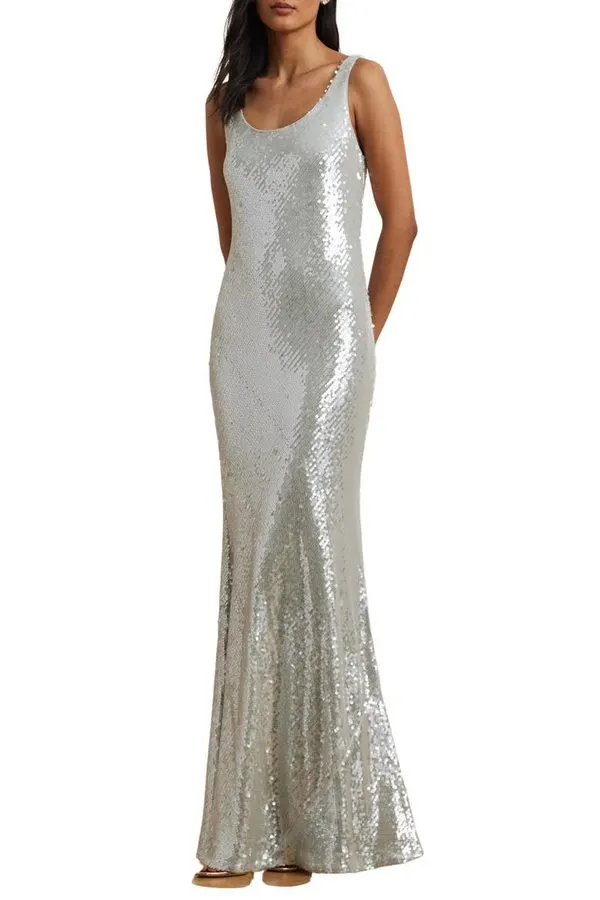 Etoile Sequin Column Gown